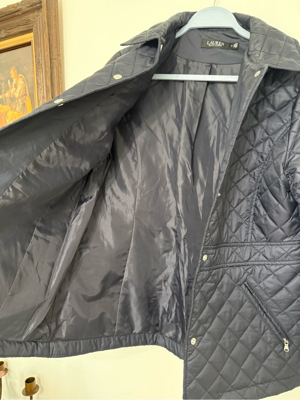 Ralph Lauren Navy Diamond-Quilted Puffer Jacket - Picture 5 of 8